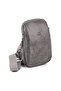 Men's Shoulder Bag Cross Chest and Backpack Body Bag Gray Vegan Leather Etn-72-G