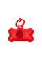 Red 1 Roll Portable Bone Shaped Dog Poop Bag and Carrying Bag