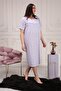 Mother, Hospital Nightgown, Short Sleeve, Oversized, Comfortable Fit, 2 Buttons - 6