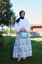 Spring Branch Blue Floral Patterned Skirt - 4