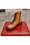 Women's Genuine Leather Orthopedic Non-Slip Waterproof Expandable Rubber Laced Tan Casual Boots - 4