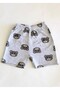 Baby Pajama Set Short Sleeve Shorts Gray Teddy Bear Pattern Printed Grimelange Newborn Kids Pajamas - 6