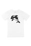 White T-Shirt with Whale Pocket Logo Design
