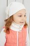 Baby Girl Child White Rope Detailed Hat Beanie Neck Collar Set Comfortable 100% Cotton Camisole Domestic Production - 4