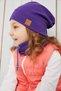 Baby Girl Child Purple Rope Detailed Hat Beanie Neck Collar Set Comfortable 100% Cotton Camisole Domestic - 4