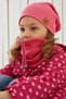 Baby Girl Child Pink Rope Detailed Hat Beanie Neck Collar Set Comfortable 100% Cotton Camisole Domestic - 4