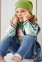 Baby Girl Child Green Rope Detailed Hat Beanie Neck Collar Set Comfortable 100% Cotton Camisole - 6