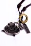 Adjustable Leather Drawstring Necklace with Alarm Clock Figure - 2