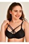 Supported Padded Cross Hose Patterned Bra 1014