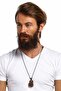 Buddha Medallion Design Relief Adjustable Drawstring Brown Necklace - 2