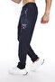 Men's Navy Blue Pocket Zippered Embroidery Detailed Straight Leg Sweatpants - 2