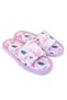 Woman's White Flamingo Patterned Open Front Soft Sole House Slippers - 2