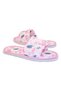 Woman's White Flamingo Patterned Open Front Soft Sole House Slippers - 4