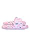 Woman's White Flamingo Patterned Open Front Soft Sole House Slippers - 5