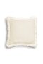 Single Special Design Cream Four Corners Tasseled Linen Throw Pillow Pillow Case 43x43 Cm