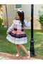 Girl's Two Piece Ruffled Collar Badi and Slopet Dress - 6