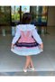Girl's Two Piece Ruffled Collar Badi and Slopet Dress - 7