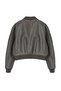 Anthracite Distressed Detail Faux Leather Bomber Jacket Coat TWOAW24MO00278 - 22