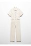 Versatile Buttoned Denim Jumpsuit - 3