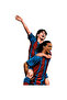 Messi Ronaldinho Sticker Car, Motorcycle, Helmet, Laptop, Glass Sticker 14X9 cm