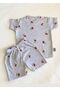 Baby Pajamas Set Short Sleeve Shorts Cherry Pattern Printed Grimelange Newborn Kids Sleepwear - 2