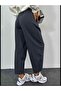 Cotton Gabardine Fabric Sequence Stitching Detail Shalwar Trousers Anthracite - 2