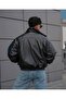 New Season Men's Oversize Leather Jacket - 4