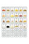 48 Piece Dowry Set - Labeled Square Food Storage Container Breakfast Snack Bowl Spice Bowl Pulses Container - 3