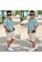 SUMMER Cotton KNIT Oversized TOP, Cotton Gabardine SHORTS - 3