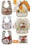 5-Piece Combination Baby Bib Gazelle Giraffe and (3-Piece Gazelle)