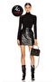 Women's Black Turtleneck Silk Jersey Body