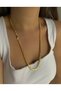 Steel Gold Jewelry Store Model Sequin Barley Chain Necklace 65 cm -No Darkening- - 2