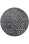 Mira Round Dark Gray Polka Dot Detailed Woven Base Modern Decorative Carpet 5566 - 2
