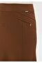 Maxi Boy Hazelnut Color Pleated Back Fish Model Skirt - 5