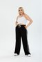 Steel Fabric Wide Leg Tracksuit Trousers with Stripe Pearl Detail - 2
