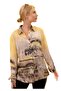 Digital Printing Zebra and Madagascar Themed Special Design Cotton Voile Women's Shirt - 2