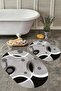 Non-Slip Base Washable Dust Stain Resistant 2-Piece Oval Toilet Bathroom Mat Set