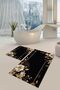 Non-Slip Sole Washable Dust Stain Resistant 2-Piece Set Toilet Bathroom Mat Set