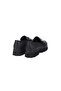 Women's Black Genuine Leather Loafer Shoes - 6
