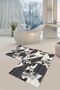 Non-Slip Sole Washable Dust Stain Resistant 2-Piece Set Toilet Bathroom Mat Set