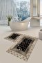 Non-Slip Sole Washable Dust Stain Resistant 2-Piece Set Toilet Bathroom Mat Set