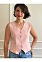 Women's Powder Pink Short Vest - 3