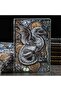 Gift White Dragon Embossed Leather Notebook 3d