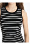 Striped Crew Neck Women's Dress - 4