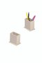 11 Piece Liya Desk Set - Cream Table with Flag - 6