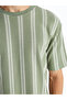 Striped Crew Neck Men's T-Shirt - Short Sleeve - 4
