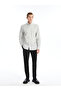 Slim Fit Long Sleeve Striped Poplin Men's Shirt - 2