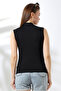 Women's Sleeveless Bodysuit 21757 Black - 4