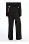 New Black Elastic Waist Comfortable Patterned Women's Trousers - 4