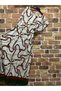 Viscose Patterned - Women's Dress with Waist Belt - 2